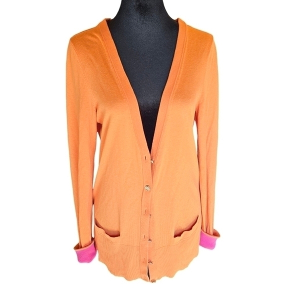 Source Unknown Sweaters - Orange Button-Down Cardigan M